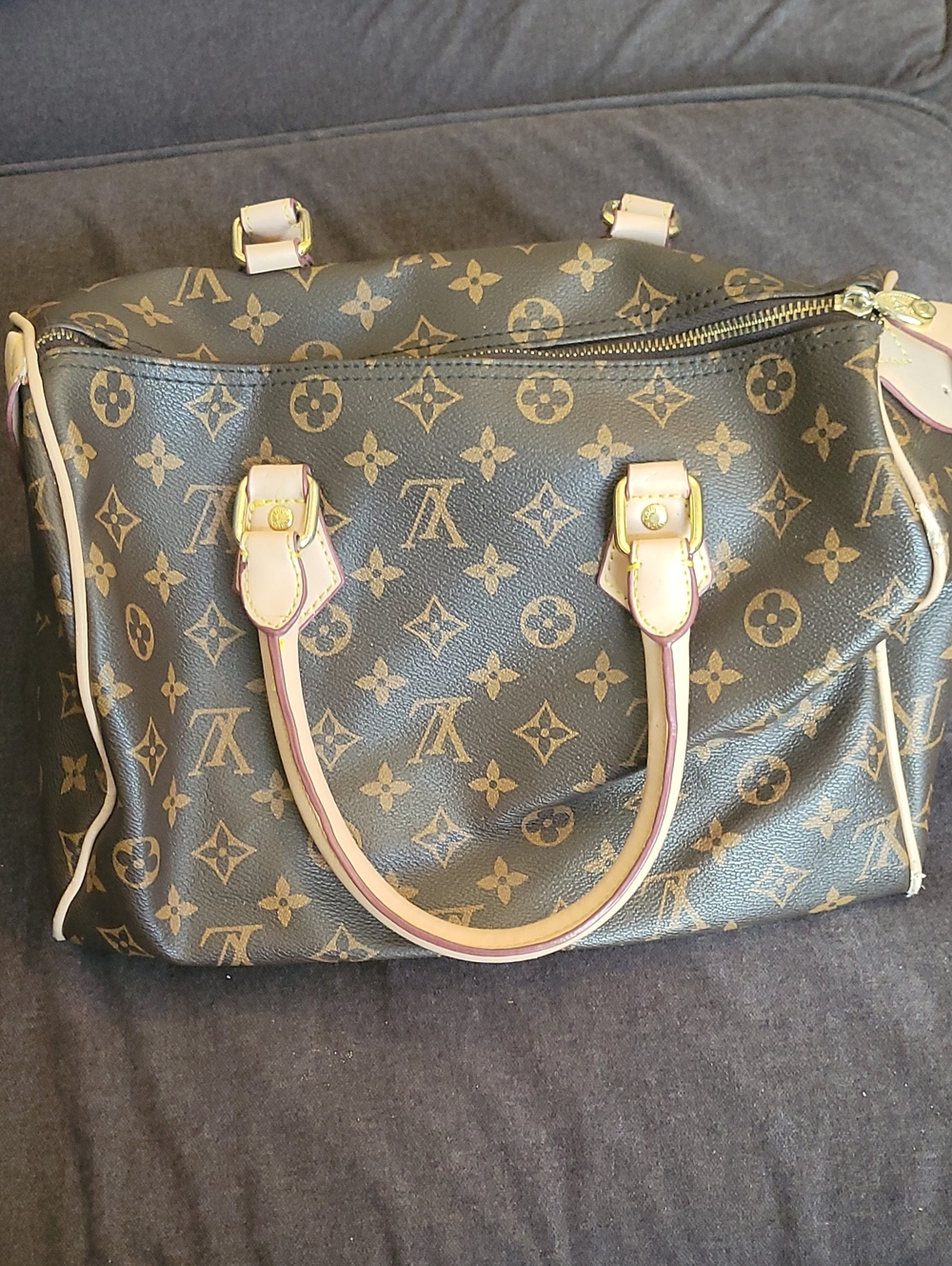 Louis Vuitton Turenne PM Monogram Tote in Brown & Gold